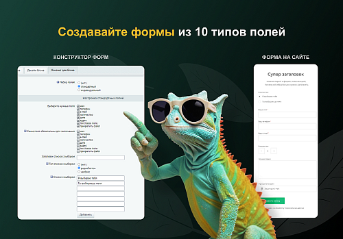 ХАМЕЛЕОН — 999 в 1. Безлимитный конструктор лендингов с корзиной и функциями для «автоворонок»